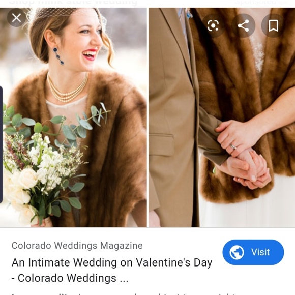 Vintage Mink Stole for bridal/formal, free size - Picture 2 of 7